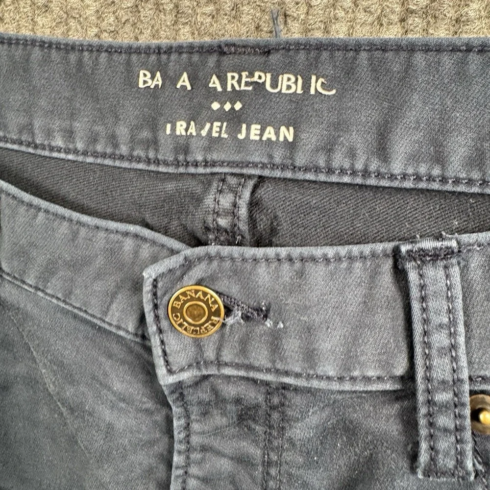 Banana Republic Mens Jeans 34x31 Travel Pants Navy Athletic Fit Preppy‎ Comfort